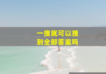 一搜就可以搜到全部答案吗