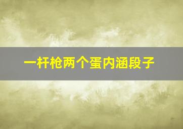 一杆枪两个蛋内涵段子