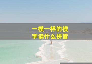 一模一样的模字读什么拼音