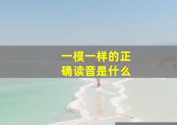 一模一样的正确读音是什么