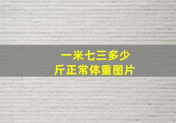 一米七三多少斤正常体重图片