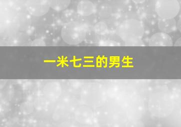 一米七三的男生