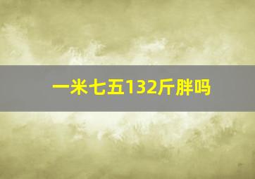 一米七五132斤胖吗