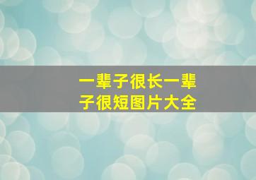 一辈子很长一辈子很短图片大全