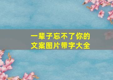 一辈子忘不了你的文案图片带字大全