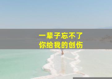 一辈子忘不了你给我的创伤