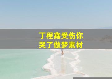 丁程鑫受伤你哭了做梦素材