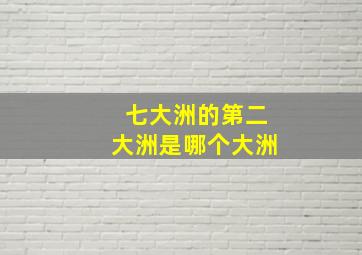 七大洲的第二大洲是哪个大洲