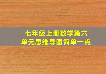 七年级上册数学第六单元思维导图简单一点