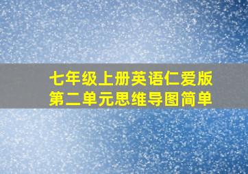 七年级上册英语仁爱版第二单元思维导图简单