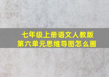 七年级上册语文人教版第六单元思维导图怎么画