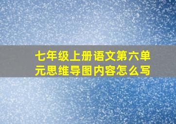 七年级上册语文第六单元思维导图内容怎么写