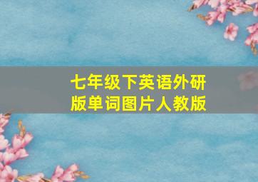 七年级下英语外研版单词图片人教版