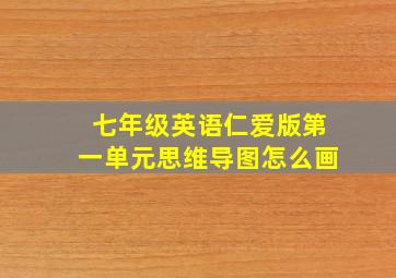 七年级英语仁爱版第一单元思维导图怎么画