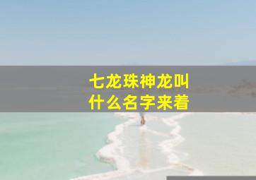 七龙珠神龙叫什么名字来着