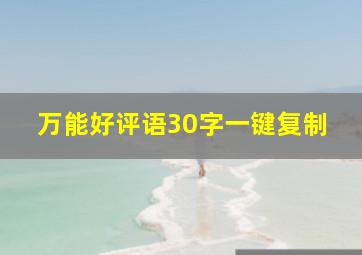 万能好评语30字一键复制