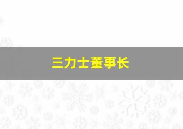 三力士董事长