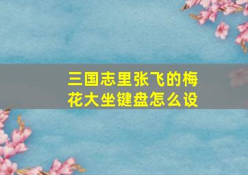 三国志里张飞的梅花大坐键盘怎么设