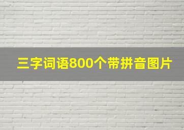 三字词语800个带拼音图片