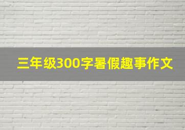 三年级300字暑假趣事作文