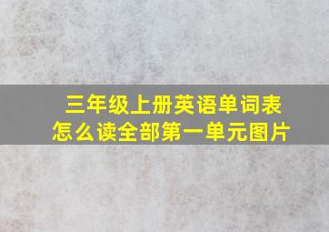 三年级上册英语单词表怎么读全部第一单元图片