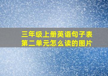 三年级上册英语句子表第二单元怎么读的图片