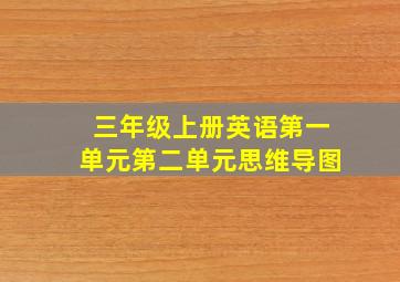 三年级上册英语第一单元第二单元思维导图