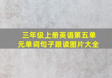 三年级上册英语第五单元单词句子跟读图片大全