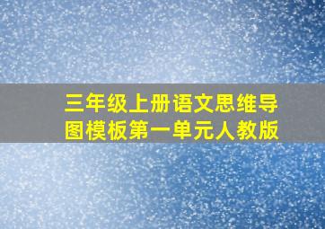 三年级上册语文思维导图模板第一单元人教版