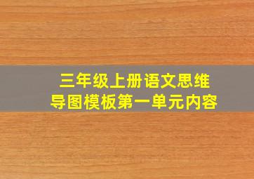 三年级上册语文思维导图模板第一单元内容