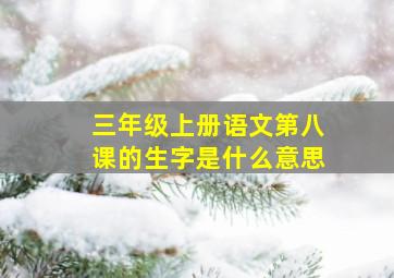 三年级上册语文第八课的生字是什么意思