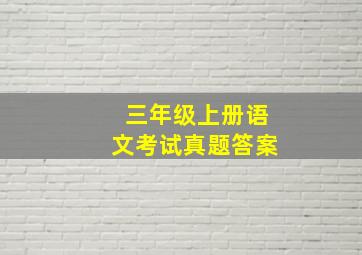 三年级上册语文考试真题答案