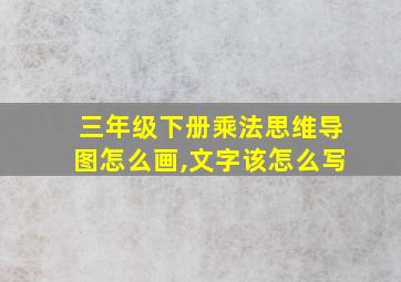 三年级下册乘法思维导图怎么画,文字该怎么写