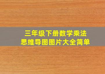 三年级下册数学乘法思维导图图片大全简单