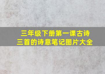 三年级下册第一课古诗三首的诗意笔记图片大全