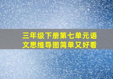 三年级下册第七单元语文思维导图简单又好看