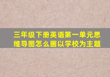 三年级下册英语第一单元思维导图怎么画以学校为主题