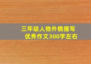 三年级人物外貌描写优秀作文300字左右