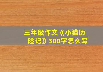 三年级作文《小猫历险记》300字怎么写