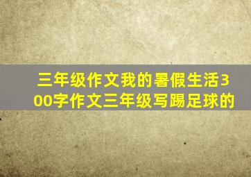 三年级作文我的暑假生活300字作文三年级写踢足球的