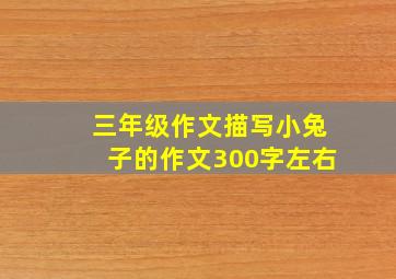 三年级作文描写小兔子的作文300字左右