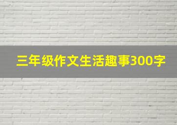 三年级作文生活趣事300字