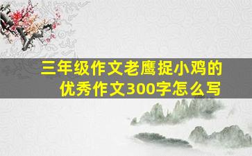 三年级作文老鹰捉小鸡的优秀作文300字怎么写