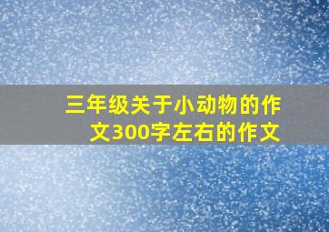 三年级关于小动物的作文300字左右的作文