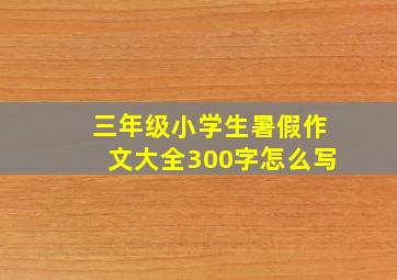 三年级小学生暑假作文大全300字怎么写