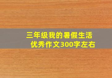 三年级我的暑假生活优秀作文300字左右