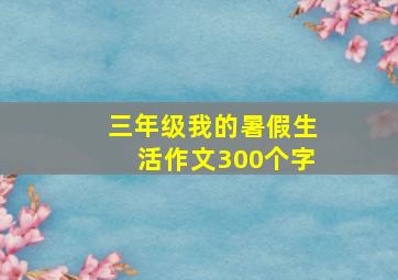 三年级我的暑假生活作文300个字