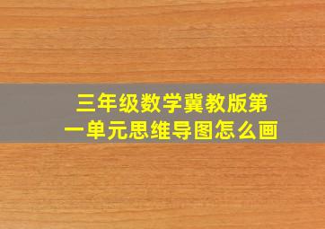 三年级数学冀教版第一单元思维导图怎么画