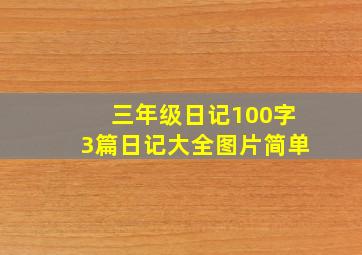 三年级日记100字3篇日记大全图片简单