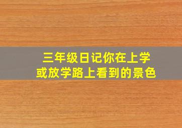 三年级日记你在上学或放学路上看到的景色